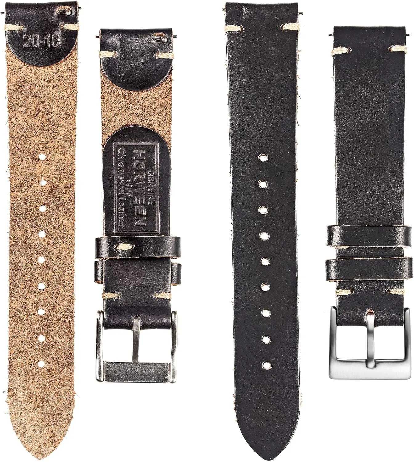 Release Leather Watch Strap Vintage Watch Replacement Wrap of 18mm, 20mm, 22mm hemsut h Leather Watch Bands for Men, Horween uniquely streamline install commonplace Quick 