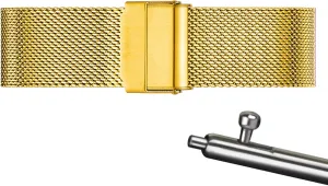 Release Watch Strap Stainless Steel Metal Strap Replacement Band Smart Watch Wristbands for Men Women Compatible vigor enable with Most Watches,Gold,13mm Mesh Wristband Quick 