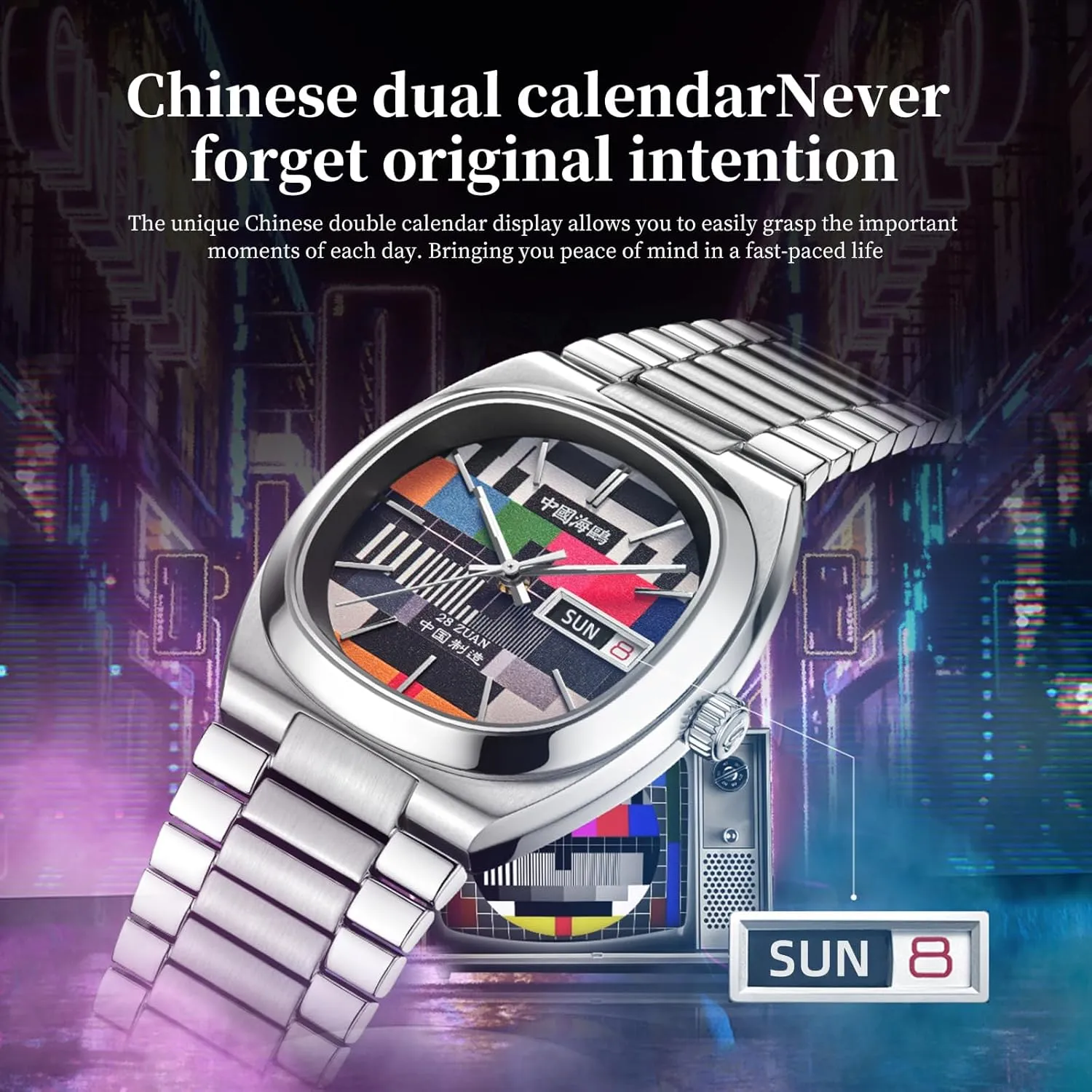 Reloj Hombre New 1051A/B Seagull Automatic Mechanical Watch TV Design experimenter 36mm 50M Waterproof Wristwatch Men Women Luxury Clock 