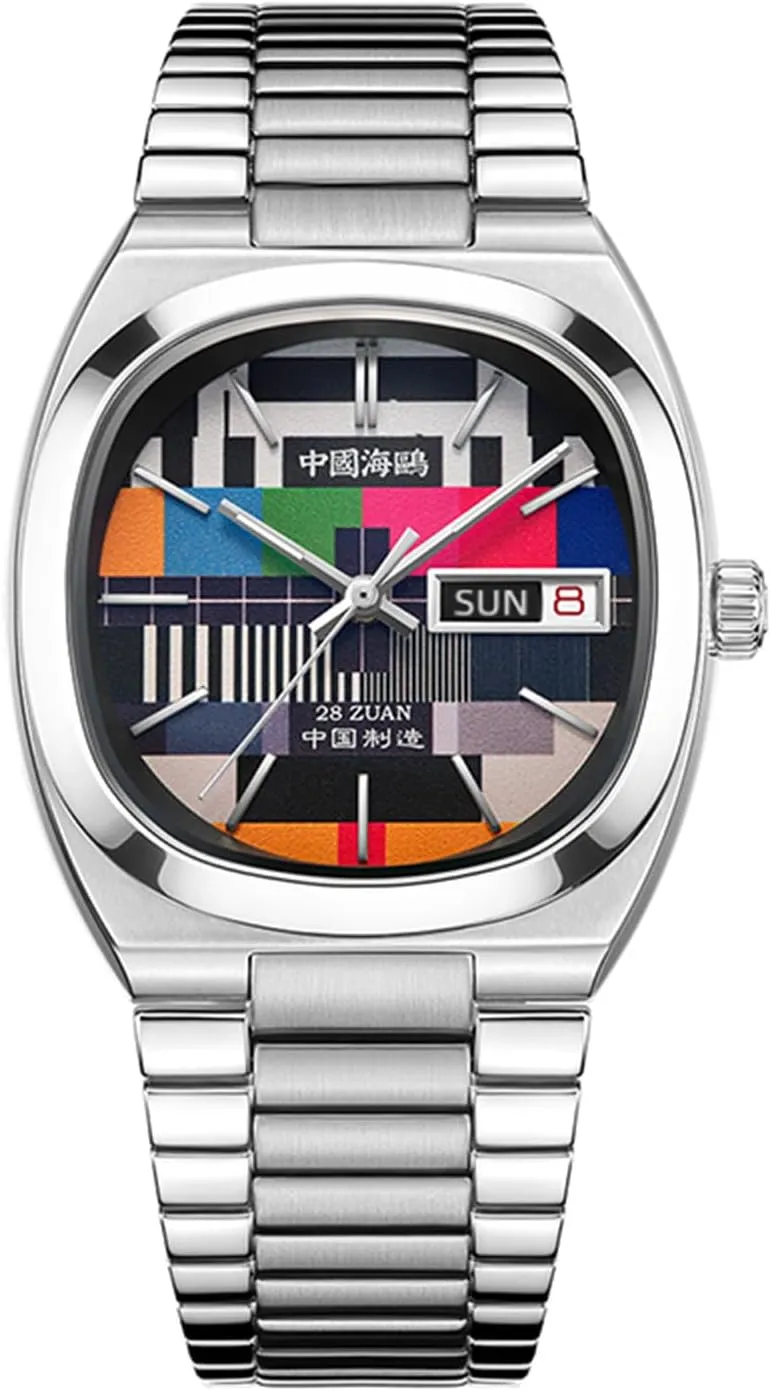 Reloj Hombre New 1051A/B Seagull Automatic Mechanical Watch TV Design experimenter 36mm 50M Waterproof Wristwatch Men Women Luxury Clock 