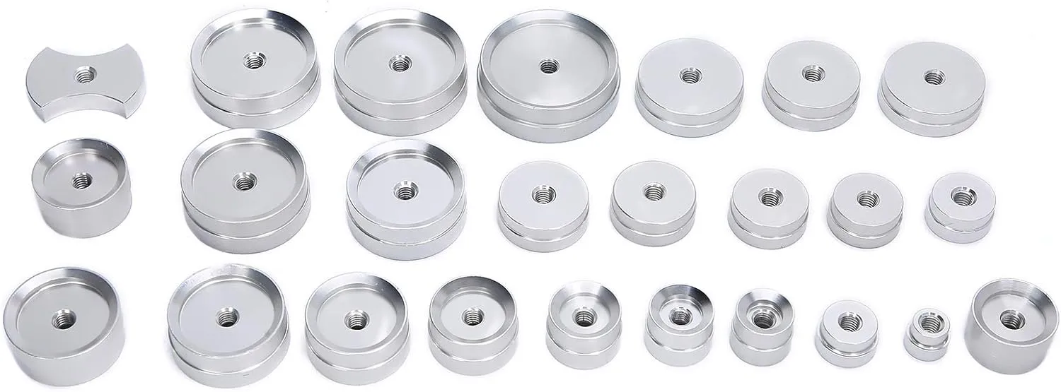 Repairing, Sturdy and thaw Scratch Proof 25PCS Aluminum Alloy Watch Capping Machine Dies Set, Various Sizes for Different Watch, Essential Accessory for Watch 