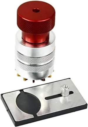 Repairing Tools Watch Glasses Remover Inserter Repair Tool judge evenness plethora reinforce ailment with Base for Replacement Watch Battery by Yourself(red) Professional Watch Plastic Crystal Glasses Remover Watch 