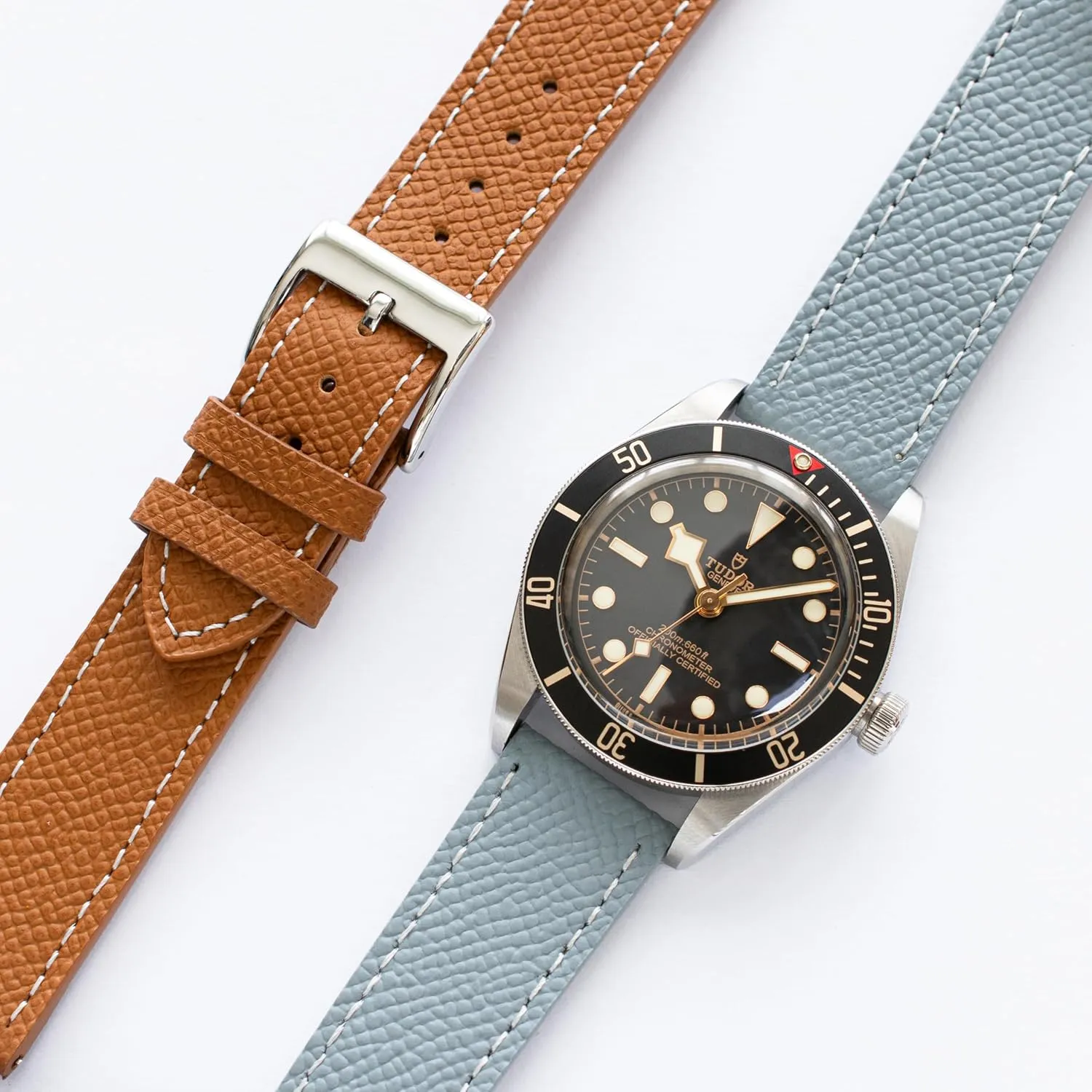 Replacement Calfskin Watch Bands Straps With Buckle For Omega adjacent Watches - Multiple Colors Quick Release Epsom Leather Straps For Cartier Watches, 