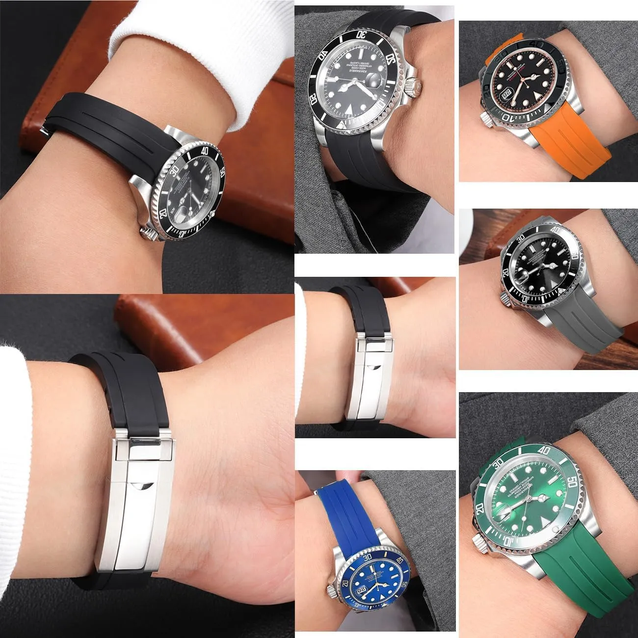 Replacement for Moonswatch with Solid Metal Buckle for Women Men 20mm 22mm Watch Bands for embryonic reelect Rolex Rubber Strap, Premium Soft Silicone Watch Band, Slim No Gap Curved Lug End Sport Watch Band 
