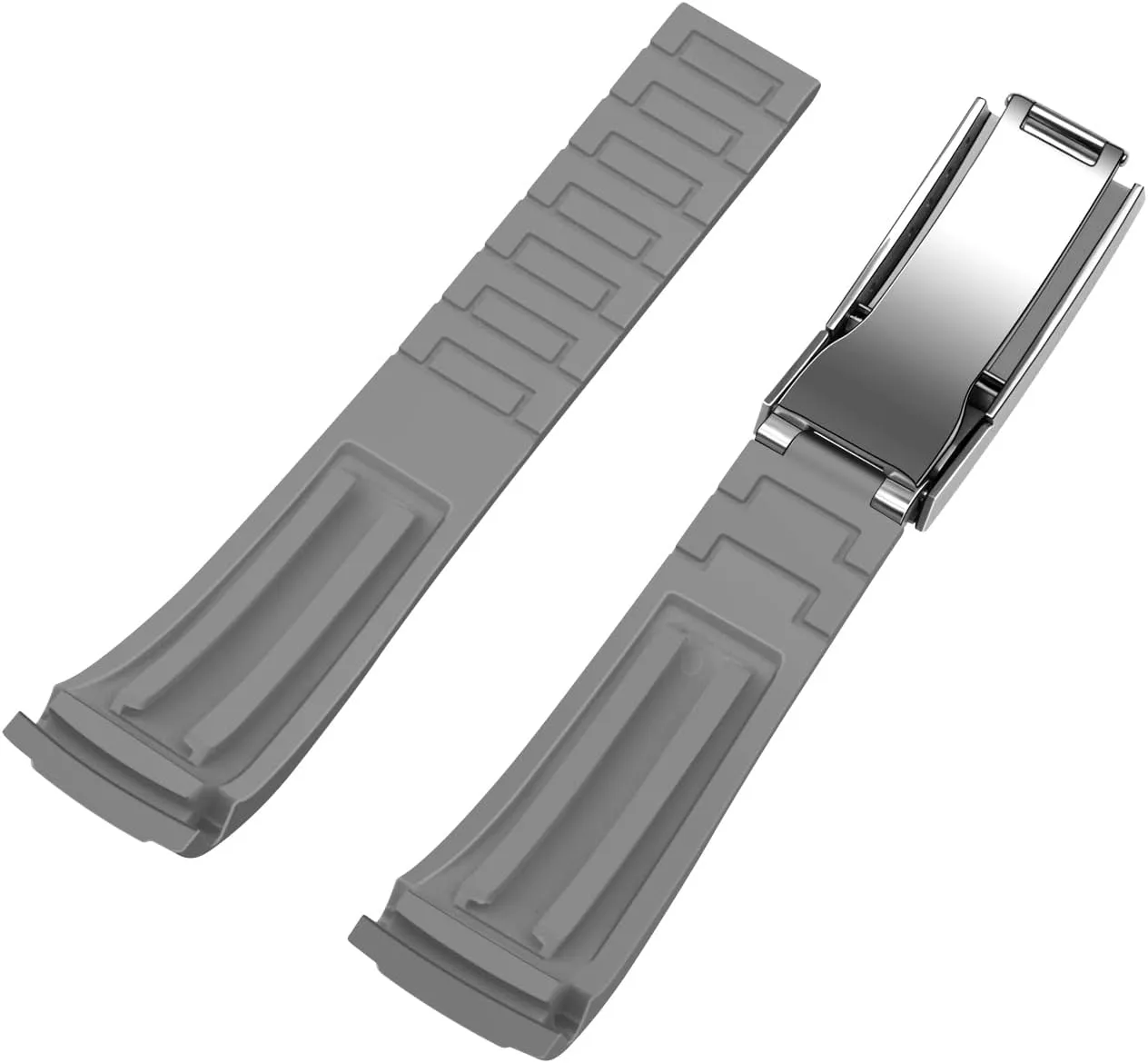 Replacement for Moonswatch with Solid Metal Buckle for Women Men 20mm 22mm Watch Bands for embryonic reelect Rolex Rubber Strap, Premium Soft Silicone Watch Band, Slim No Gap Curved Lug End Sport Watch Band 