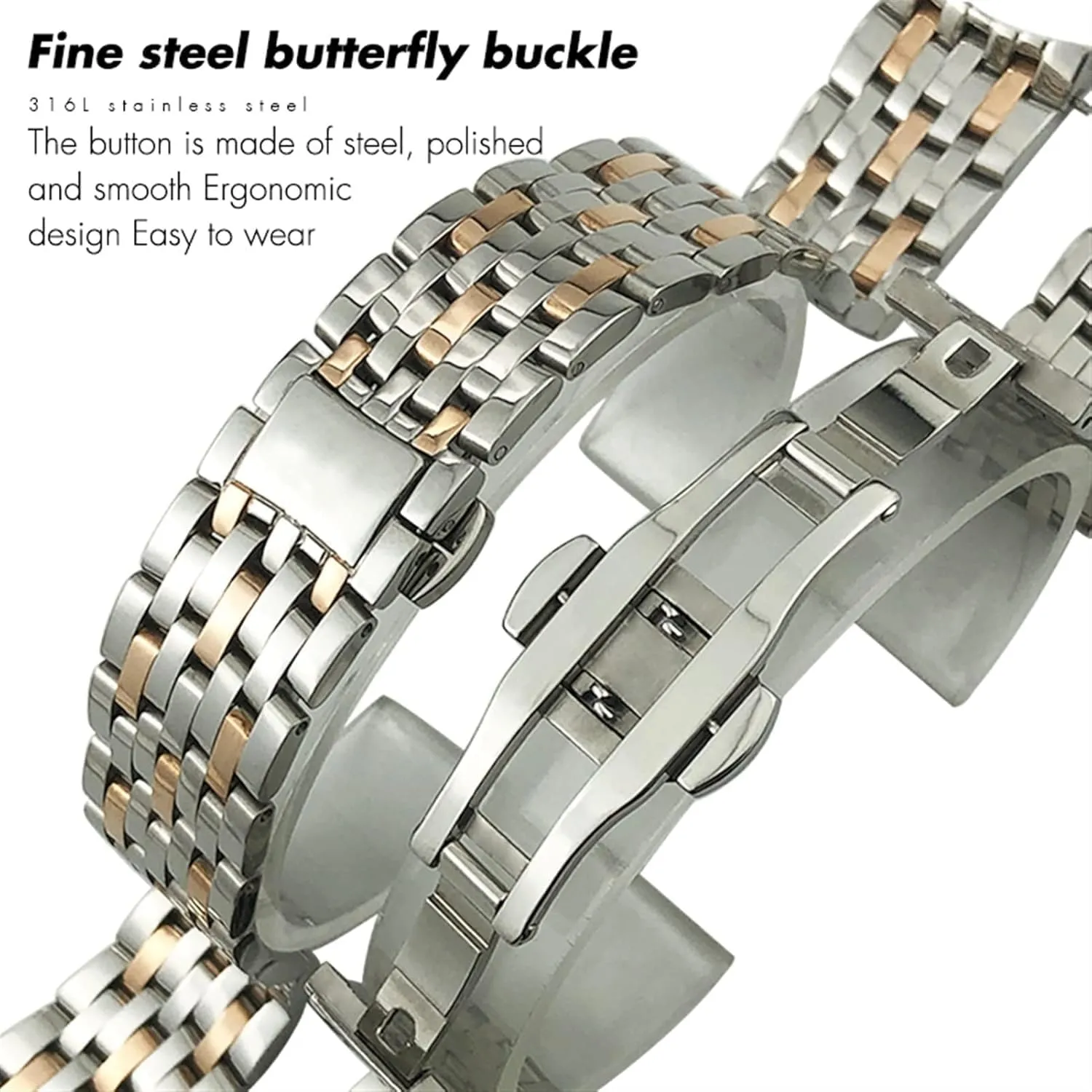 Replacement for Omega De Ville Prestige Orbis Edition Watch Strap Metal 20mm 16mm 19mm Stainless Steel Glossy Bracelet swiftly Watchband 