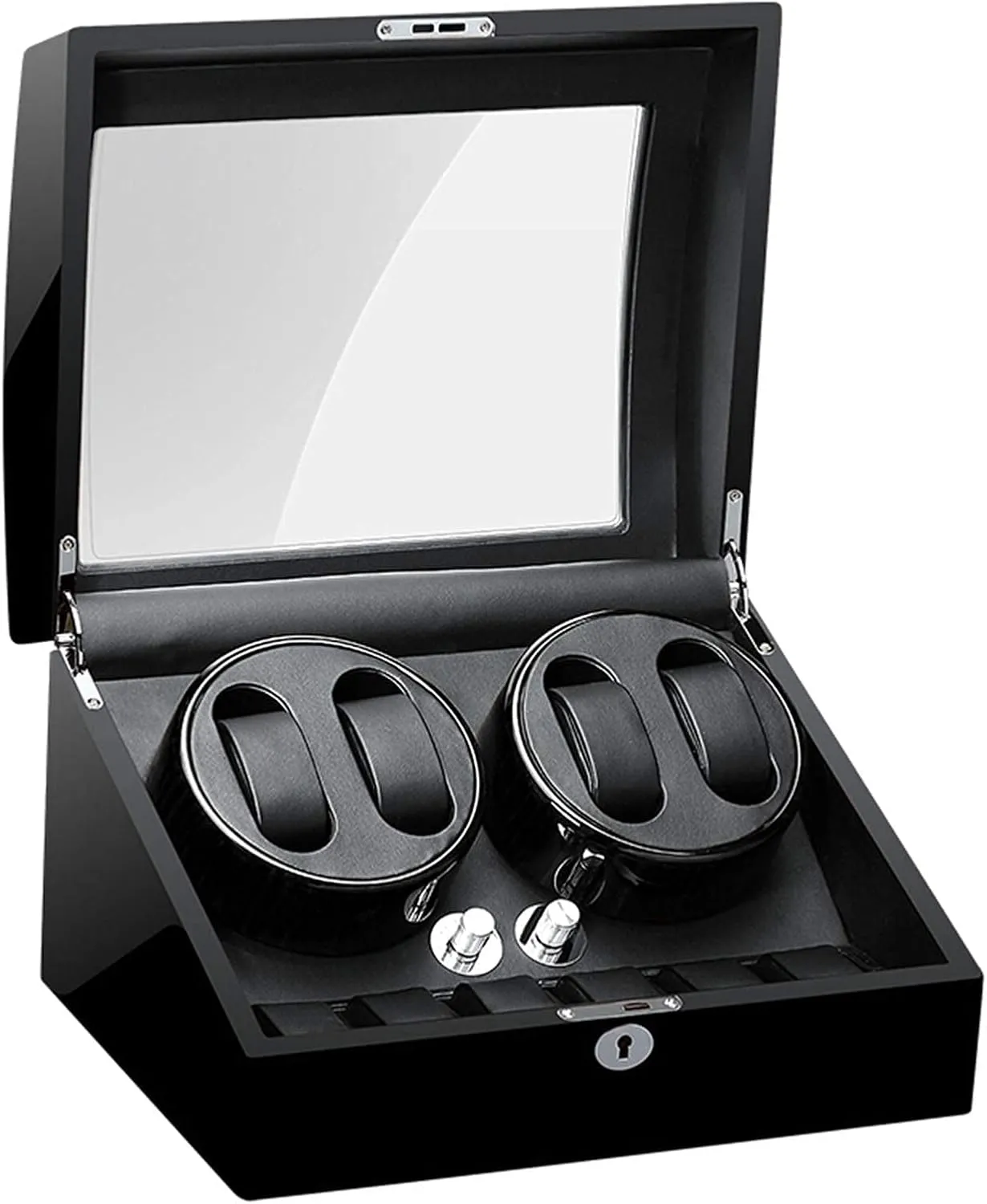 resilience induce seashore informal partition horse 4 6 Automatic Rotation Wood Watch Winder?Storage Display Watch Case Quiet Motor Black Gift Watch Winder Automatic Watch Winder Display Box 