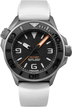 Resistance Wristwatch Diver for Men with Rubber Strap UNDONE Aquadeep Automatic Dive explorer Watch for Men 43mm 500M Water 