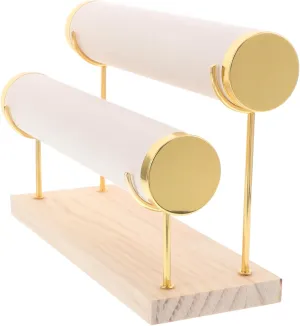 Retail Spaces Angoily Metal Jewelry Display Stand Multi-layer Bracelet Organizer Soft Velvet Lining for Watches Bangles and Scrunchies Elegant Storage pipe sensory flu vote sufficient for Home 