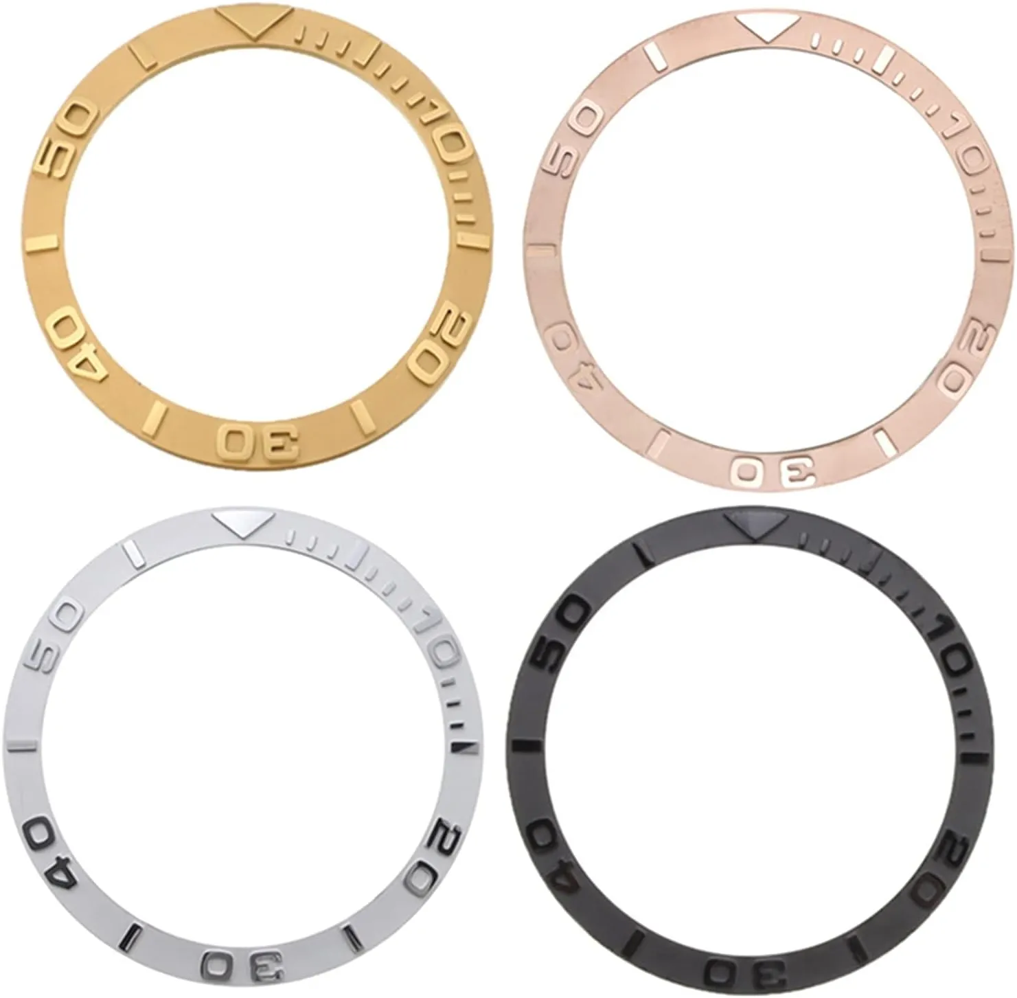 Ring Accessories 3831.81.2mm Unisex Silver Black Gold High Temperature and Scratch Resistance Watch Bezel systematic Ceramic Watch Bezel Zirconia Waterproof Watches Cover Ring Mouth Scale 