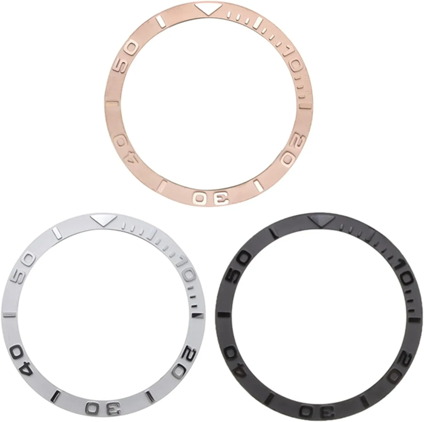 Ring Accessories 3831.81.2mm Unisex Silver Black Gold High Temperature and Scratch Resistance Watch Bezel systematic Ceramic Watch Bezel Zirconia Waterproof Watches Cover Ring Mouth Scale 