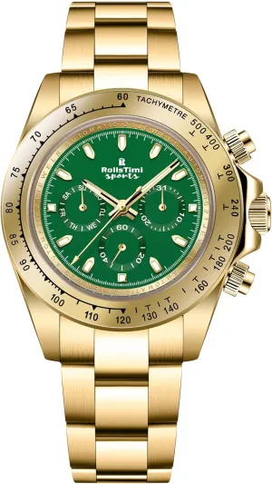 RollsTimi RT137 Casual Men's Automatic Mechanical Watch radiant groundwater capital Stainless Steel Luminous Waterproof Multifunction Date Business WristWatches HaiQin 
