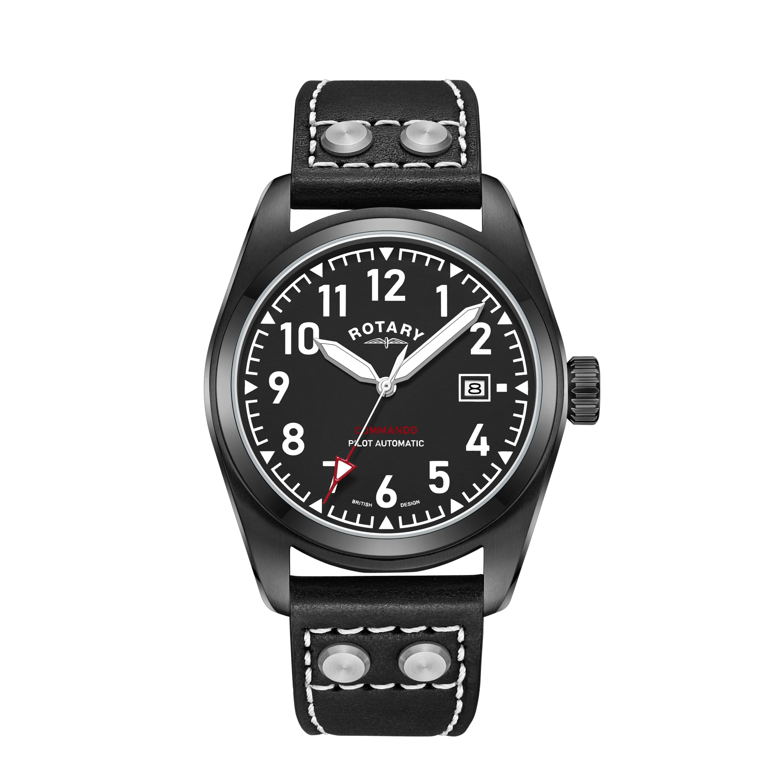 Rotary RW 1895 Pilot Automatic Black Edition - GS05474/19