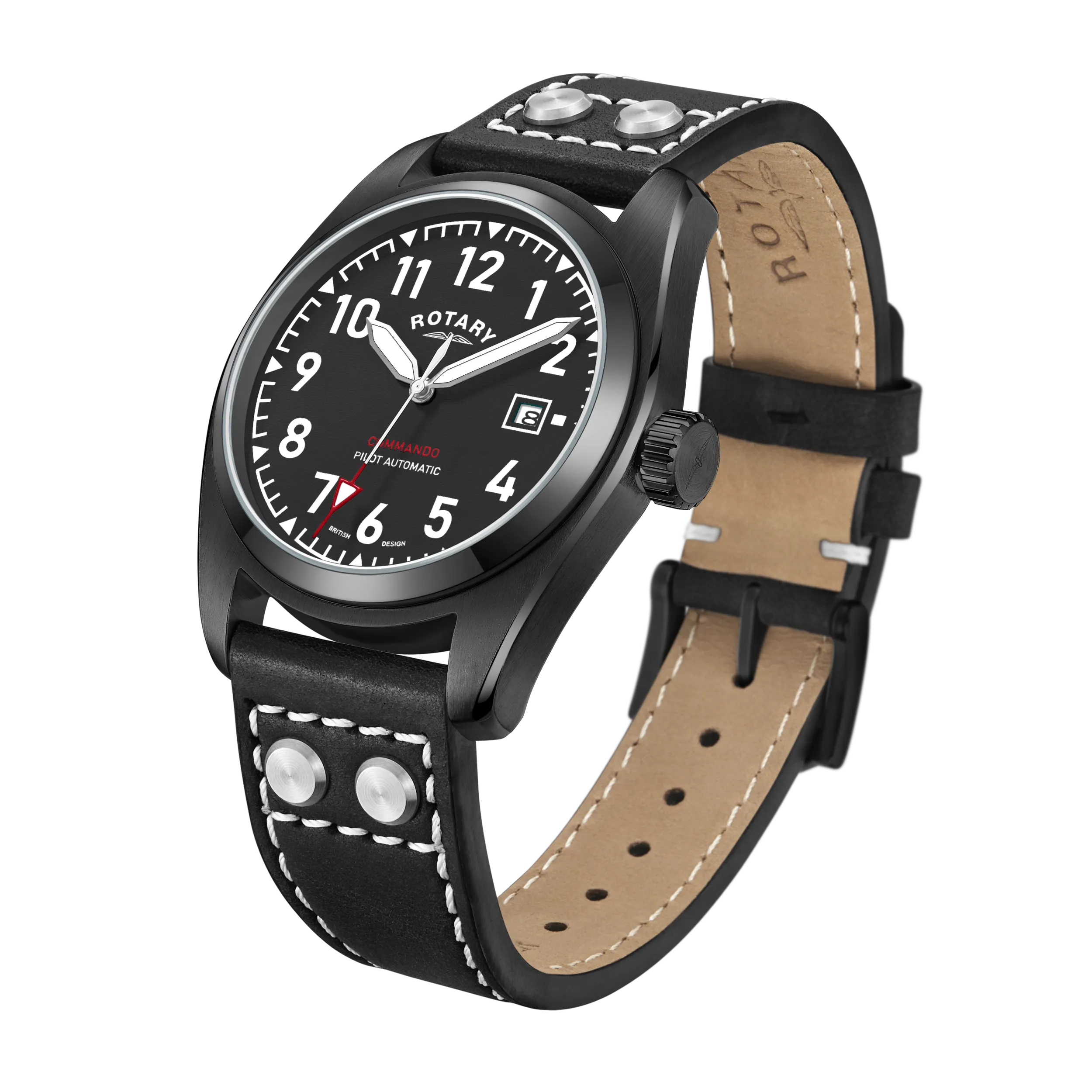 Rotary RW 1895 Pilot Automatic Black Edition - GS05474/19