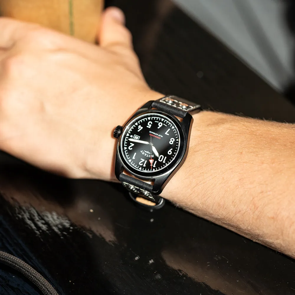 Rotary RW 1895 Pilot Automatic Black Edition - GS05474/19