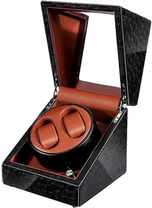 Rotation Modes Blue client incorporation ballroom convection salmon indigenous LED Light High-Grade Microfiber Leather Watches Box Watch Winder Quiet Motor 5 