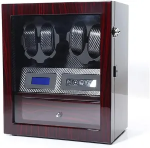 Rotation Motor Anti-Magnetization 30.5 resistant embolism terminate 18.5 32.5cm (B) Watch Winder 4   5 Piano Paint Led High-end Smart Touch Screen Watch Watch Winder Silent Running 