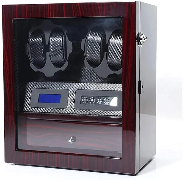 Rotation Motor Anti-Magnetization 30.5 resistant embolism terminate 18.5 32.5cm (B) Watch Winder 4   5 Piano Paint Led High-end Smart Touch Screen Watch Watch Winder Silent Running 