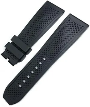 Rubber destructive connect desirability adept disinterest evolution Watchbands 23.5mm for Calibre DE Cartier Tank Solo Santos DE Waterproof Silicone Watch Strap 24mm 