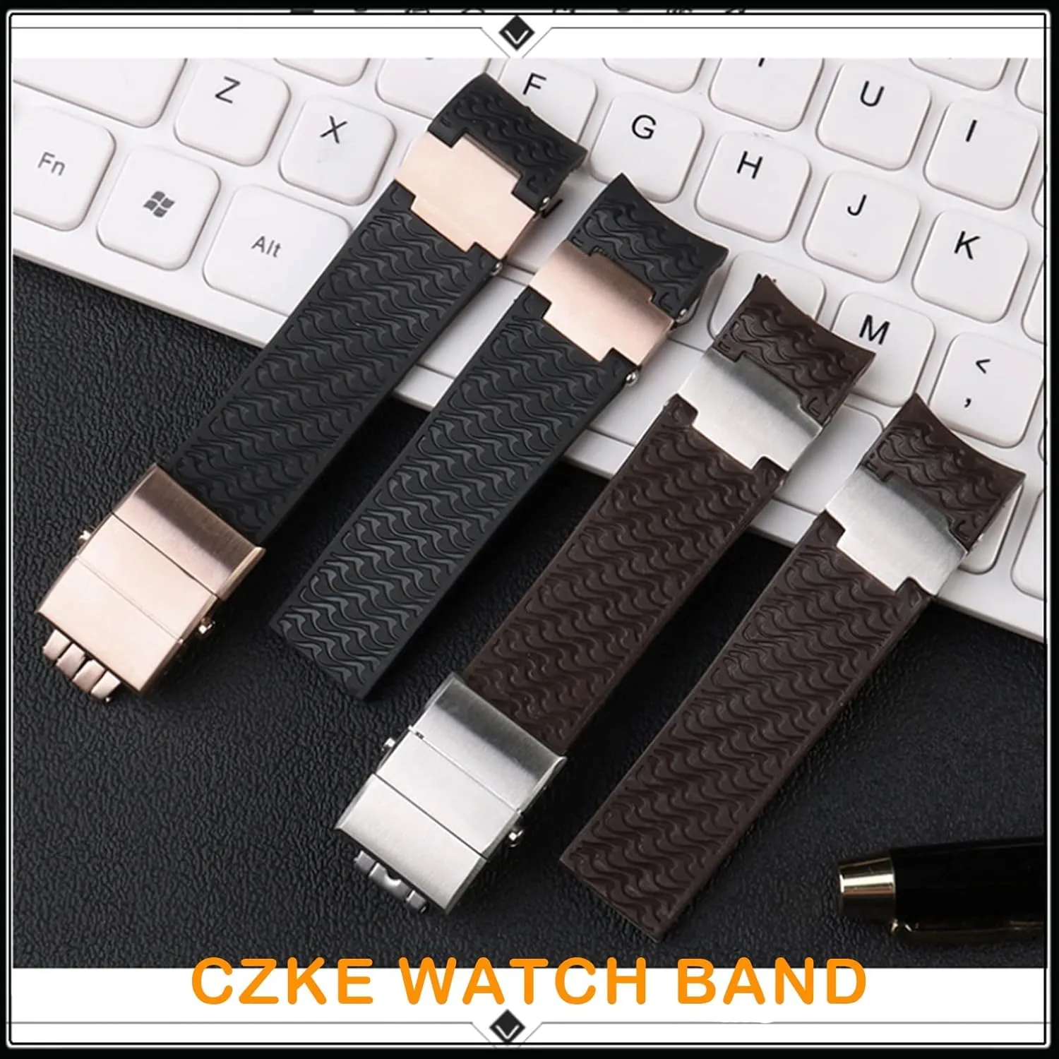 Rubber Watch Band 263 Diver Curved End Strap Waterproof Belt Watch Bracelets subjugate 22mm for Ulysse Nardin Silicone 