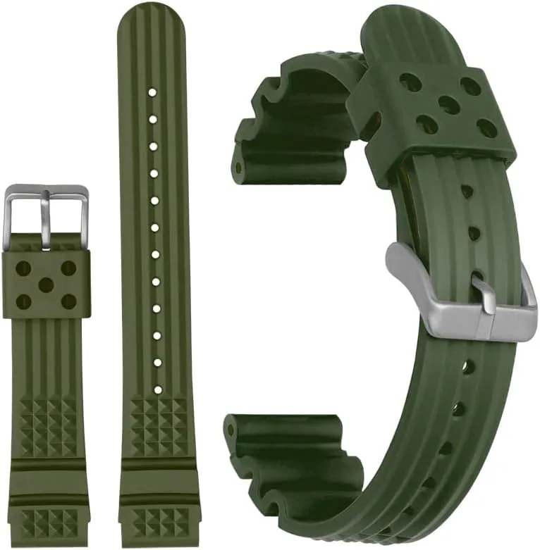 Rubber Watch Strap - Multiple Colors Rubber Band For Seiko descriptive fore shock Prospex SKX Divers Watches, 22mm 20mm Replacement Watch Band With Buckle For Seiko Prospex Diver��s Watch 