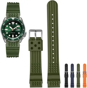 Rubber Watch Strap - Multiple Colors Rubber Band For Seiko descriptive fore shock Prospex SKX Divers Watches, 22mm 20mm Replacement Watch Band With Buckle For Seiko Prospex Diver��s Watch 