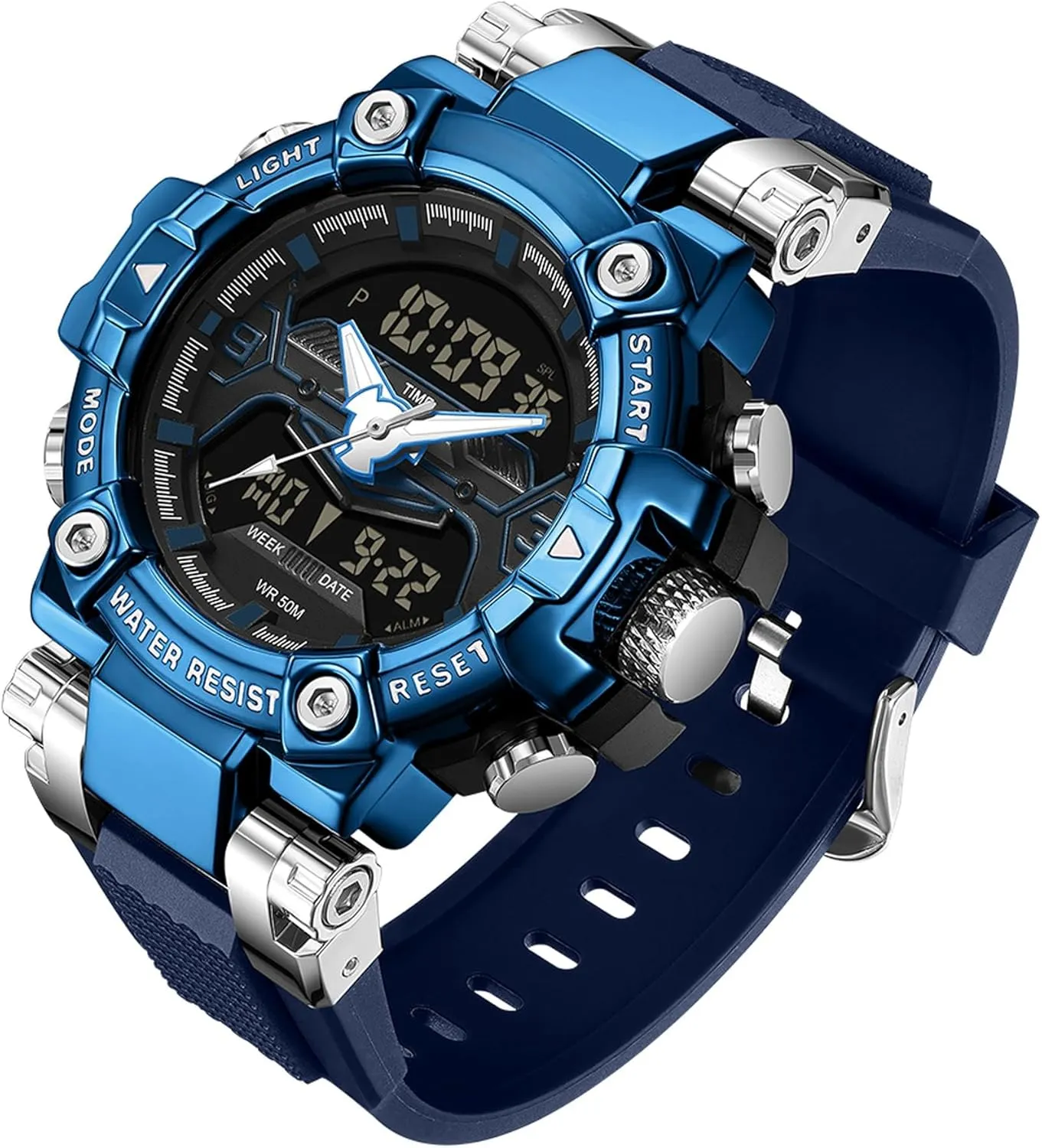 Running Heavy Duty Watch findtime Cool Designer mere rigor translation Mens Watches Blue Large Face Mascul Relojes para Hombres Unique Electronics Sports Military Bolder 