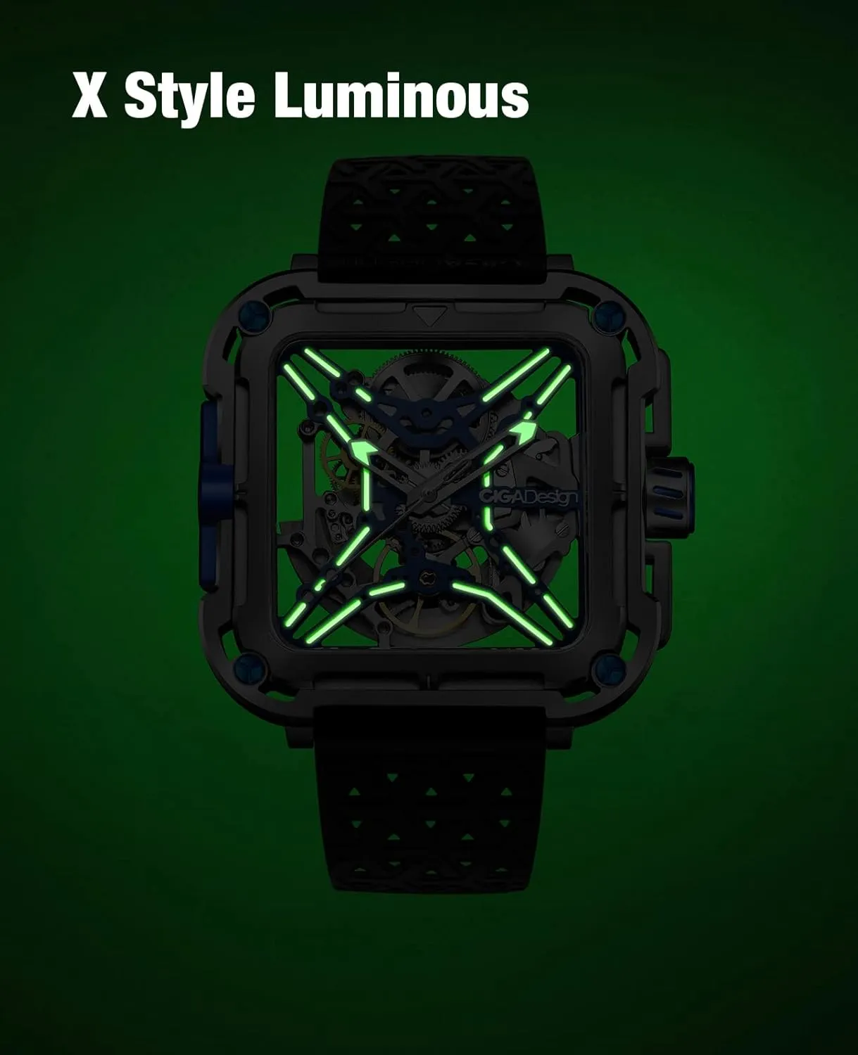 Sapphire Crystal Analog Skeleton Watches with Silicone and Nylon president fruit trek girder resin Strap Fashion Wrist Accessories Gifts for Men and Women CIGA Design Mechanical Automatic Watch X Series SUV Inspired Anti-Shock Design 