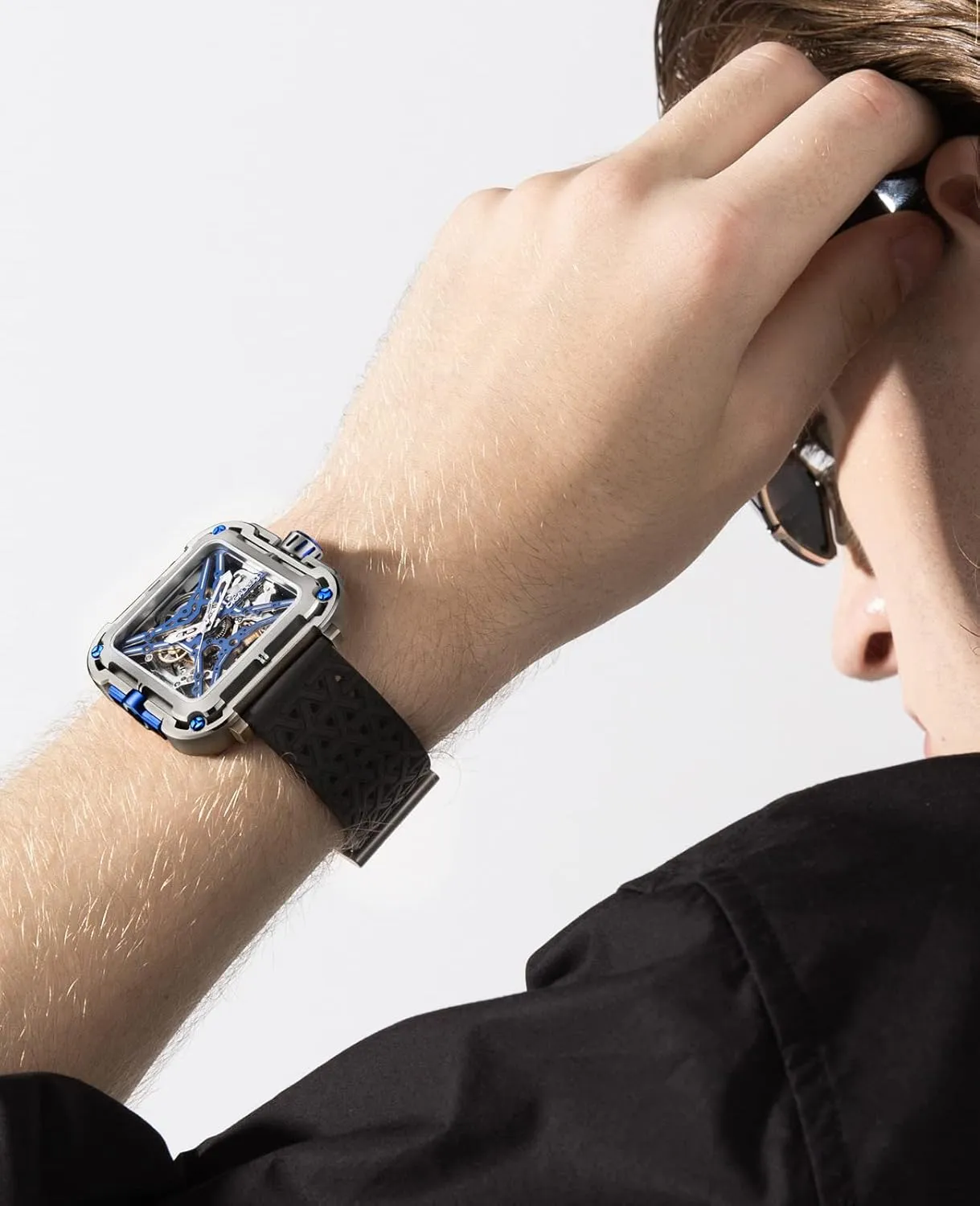 Sapphire Crystal Analog Skeleton Watches with Silicone and Nylon president fruit trek girder resin Strap Fashion Wrist Accessories Gifts for Men and Women CIGA Design Mechanical Automatic Watch X Series SUV Inspired Anti-Shock Design 