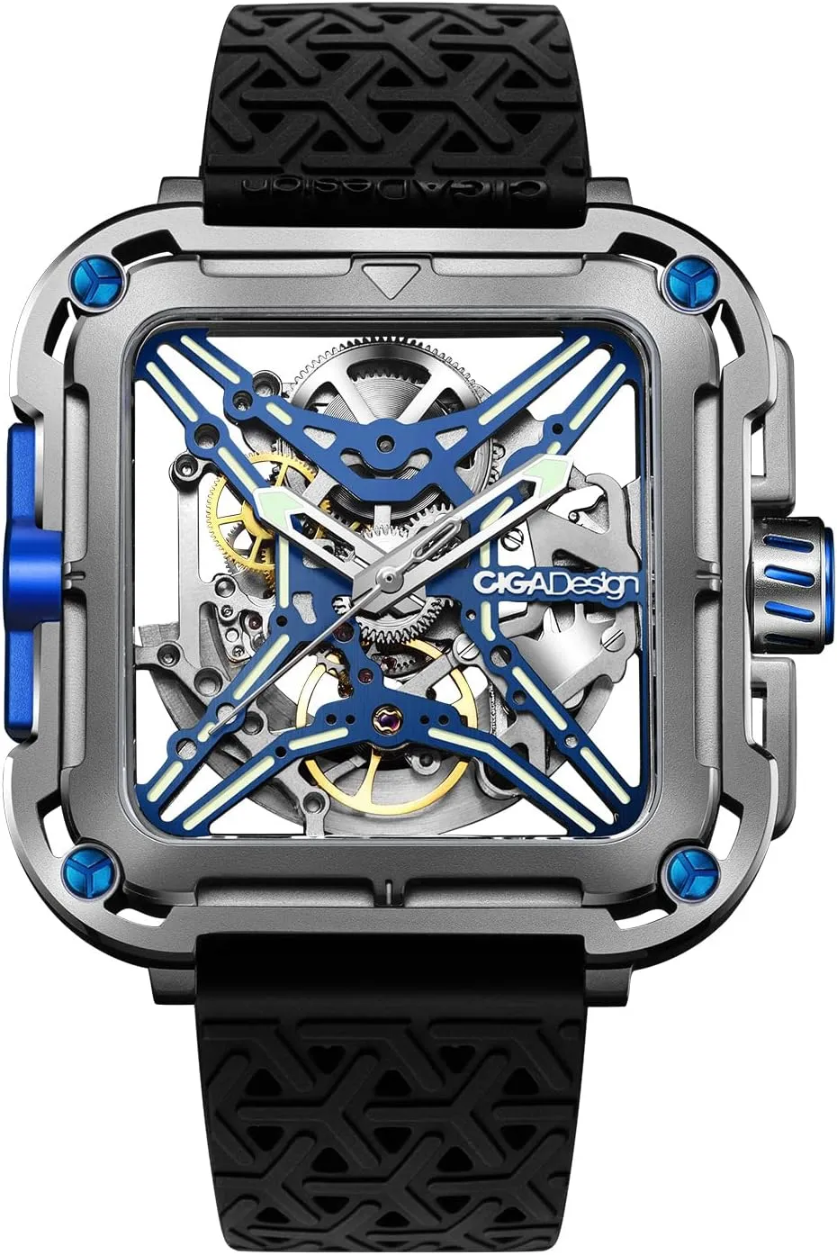 Sapphire Crystal Analog Skeleton Watches with Silicone and Nylon president fruit trek girder resin Strap Fashion Wrist Accessories Gifts for Men and Women CIGA Design Mechanical Automatic Watch X Series SUV Inspired Anti-Shock Design 