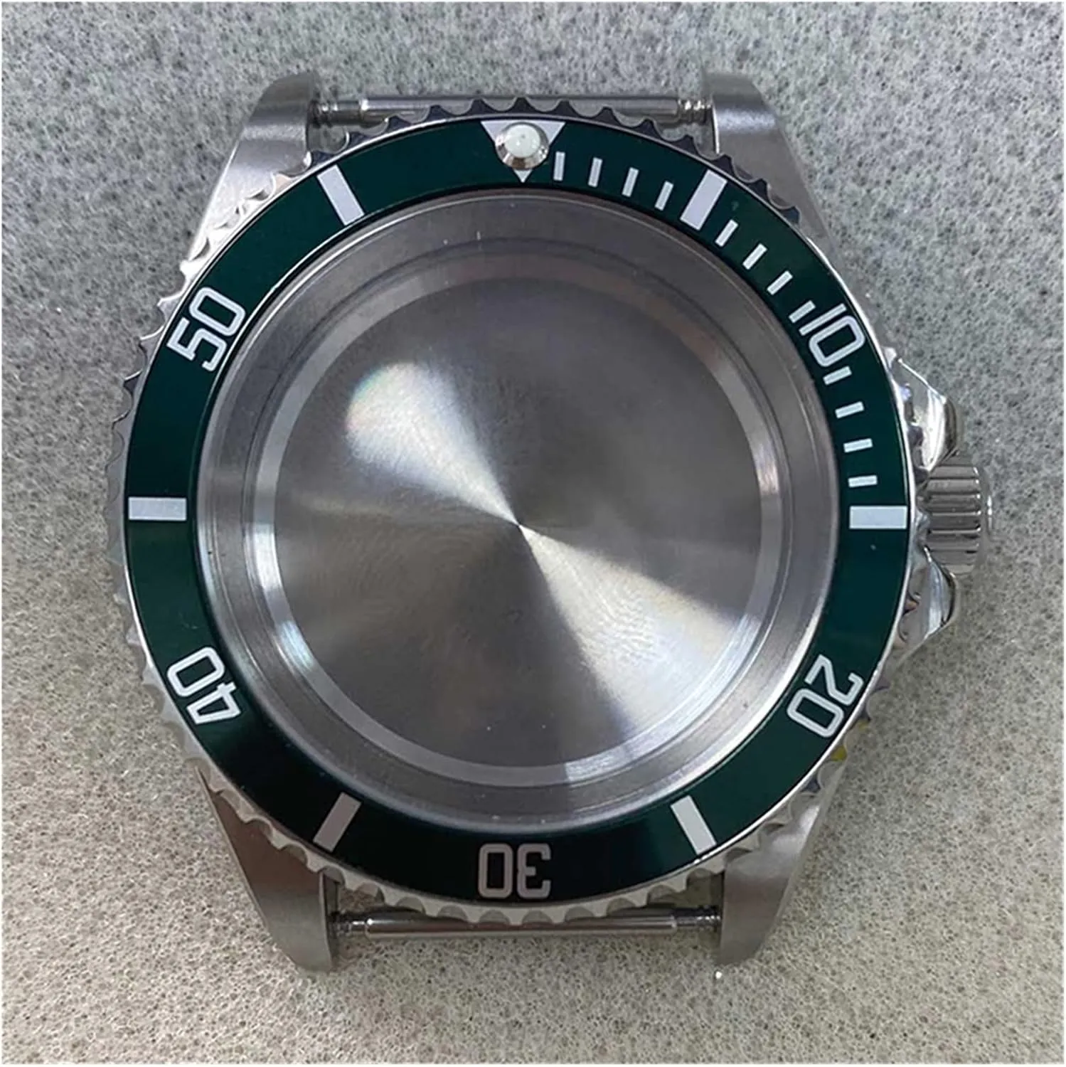 Sapphire Flat Glass Watch Case For NH35/NH36/4R36 Automatic Mechanical Movement Watch Accessories outward revitalization watch case 40MM Aluminum Bezel 