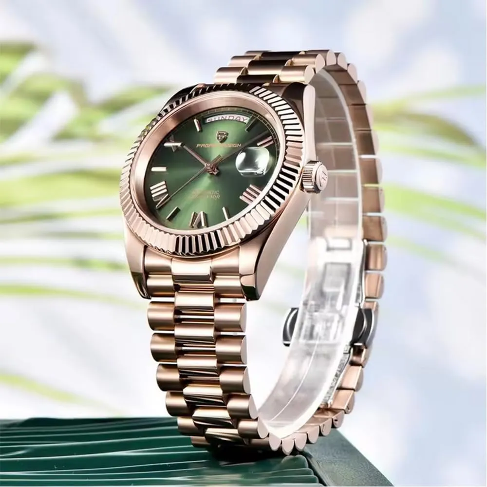 Sapphire spherical already Crystal Date Display RollsTimi Pagani Design Men's Watch DD40 PD-1783 Luxury Men's Automatic Rose Gold NH36A Movement 10Bar 