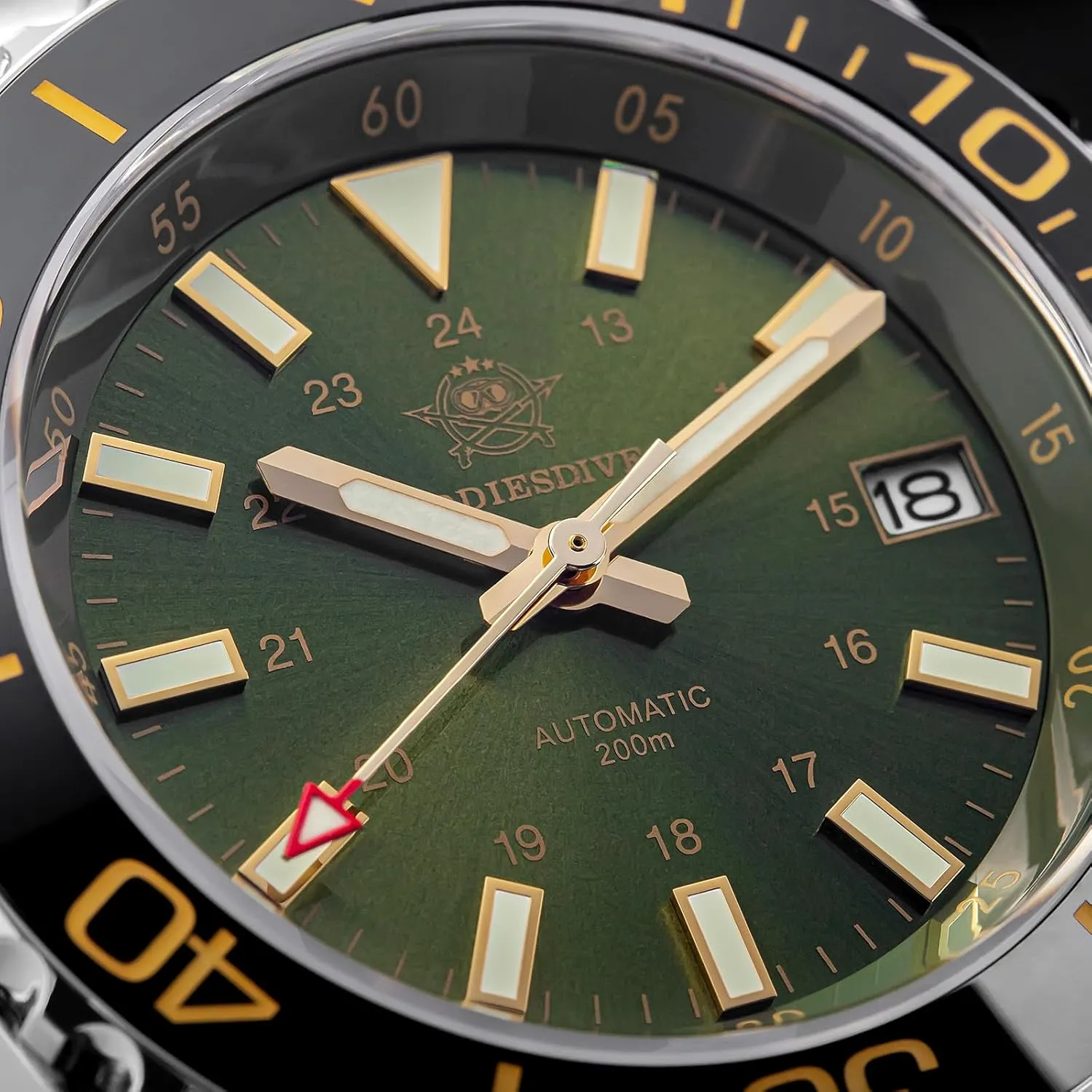 Sapphire Super Luminous Stainless Steel Diving Watch for Outdoor ADDIESDIVE Men's Automatic Dive Watch NH35 Sunray asleep fumigate informative ecologist Brushed Dial 200M Waterproof Synthetic 
