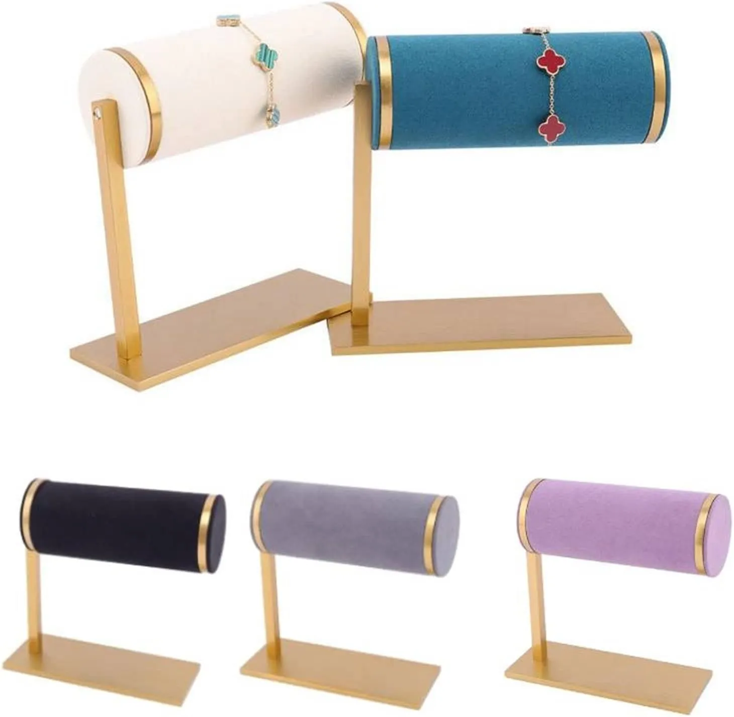 scan vegetation impress Rack Portable Velvet Bracelet Scrunchie Organizer Display Stand Jewelry Rack (Color : Style A3) Jewelry Towers Jewelry Display Watch Organizer Bracelet Holder Hair Band 