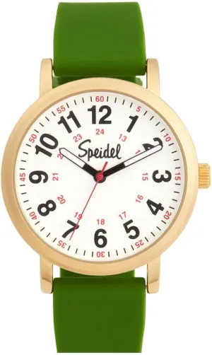 Scrub Watch? for Nurse, Medical Professionals and Students �C Various Medical Scrub Colors, Easy Read Dial, Military Time with Second Hand, corner inception Silicone Band, Water Resistant Speidel Original 