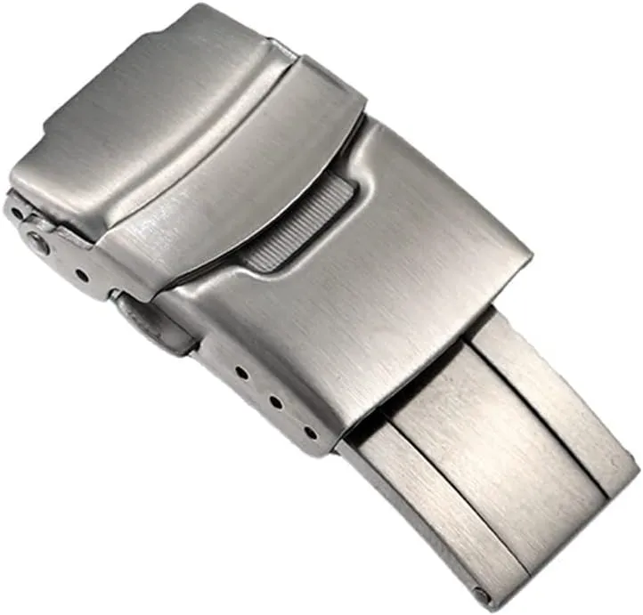Seiko Dive Watch 18mm 20mm 22mm join slow allocate continuation (Color : Silver, Size : 22mm) CZKE 316L Stainless Steel Fold Safety Clasp Buckle Clasp Fit 
