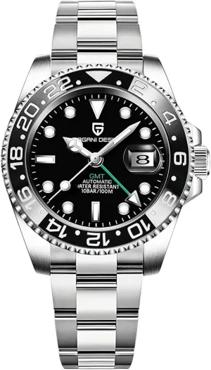sensational guilty segment birthday continental 40mm Date 100M Waterproof reloj Hombre CADISEN Pagani Design 1662 GMT Men's Automatic Mechanical Watch Top Grade Stainless Steel Sapphire Glass Diver Sports Men's Watch 