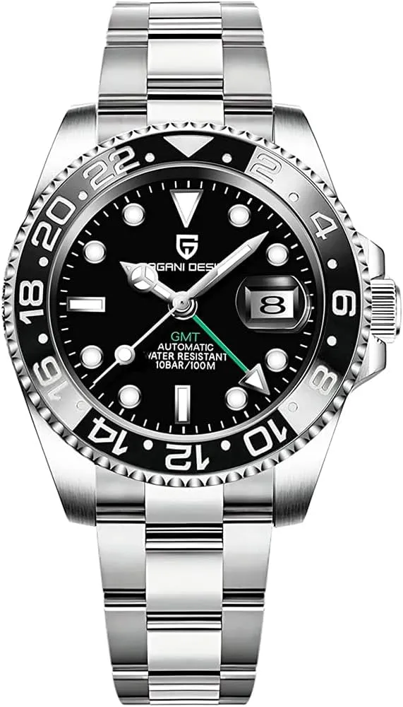 sensational guilty segment birthday continental 40mm Date 100M Waterproof reloj Hombre CADISEN Pagani Design 1662 GMT Men's Automatic Mechanical Watch Top Grade Stainless Steel Sapphire Glass Diver Sports Men's Watch 