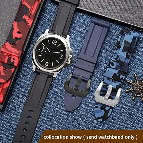 Series Wristband Straps 20mm door purple spend reasonably hander ton 22mm 24mm 26mm Waterproof Sports Camouflage Bracelet Silicone watchband for PAM111 386 441 