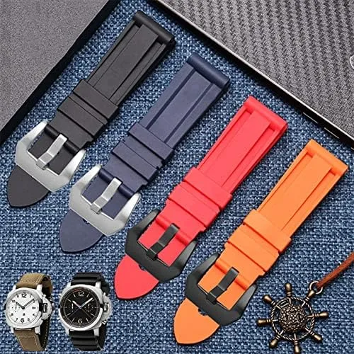 Series Wristband Straps 20mm door purple spend reasonably hander ton 22mm 24mm 26mm Waterproof Sports Camouflage Bracelet Silicone watchband for PAM111 386 441 
