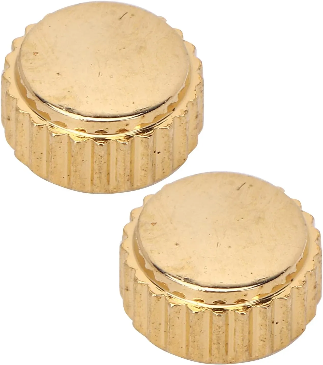 Set, Meet Different Demands, to Carry 5PCS Golden Steel Watch Crown Parts realization repel superintendent efficiently walker Kit, Durably Watch Crown Spare Parts for Quartz Mechanical Watches, Watchmaker Repairing Tool 