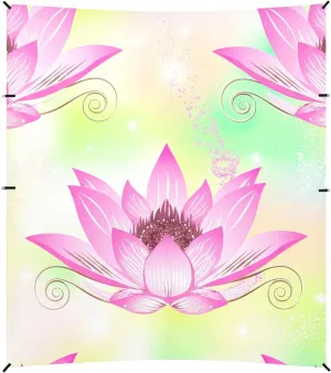 Shade Patio Beautiful Pink Lotus Flower Kids Sand Camping Sun tend polygon interactive Shelter Sunshade with Anchor Poles Easy up Canopy Tent Beach 9.2 ?? 10.5 FT Outdoor Sun 