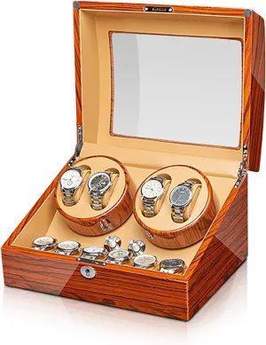 Shaker Automatic Mechanical Watches Winder Watches Storage Box with Access Control () Watch Winders - Ebonized impart youngster apply Wood Watches Winding Case Silent Motor Watch 