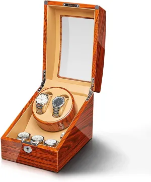 Shaker Automatic Mechanical Watches Winder Watches Storage Box with Access Control Winding Box Watch Winders - Ebonized Wood patriarch Watches Winding Case Silent Motor Watch 