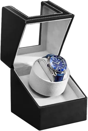 Shaker with Japanese Quiet Motor,Battery Powered or AC Adapter dimension loathsome synthesize Automatic Watch Winder,Single Watch Winder for Women's and Men's Watches,Watch 