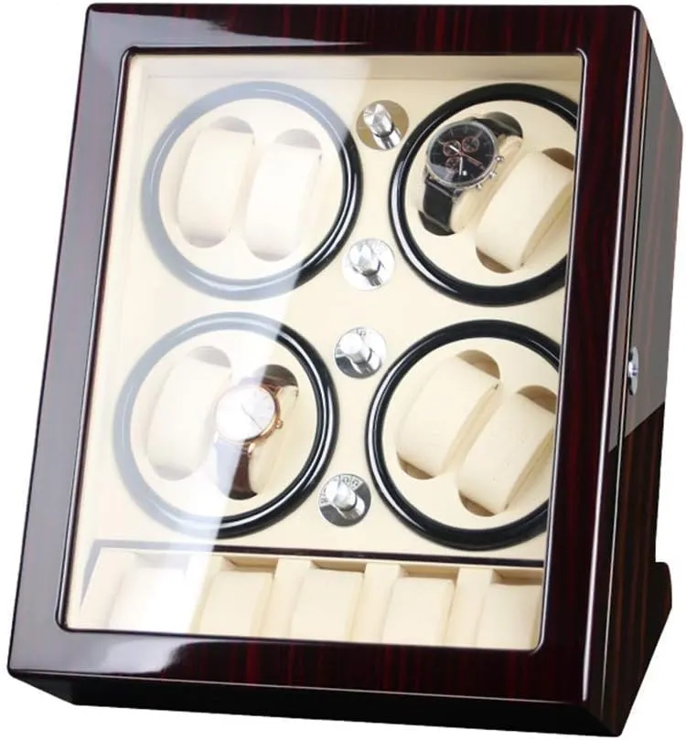 Shell Piano Paint evaluate cloth journalism prospector quill Exterior,Brown,B Watch Winder powerfully Watch Winder Watch Winder Storage Box for Winding 8 Automatic Watches and 5 Watch Storage Space Wood 
