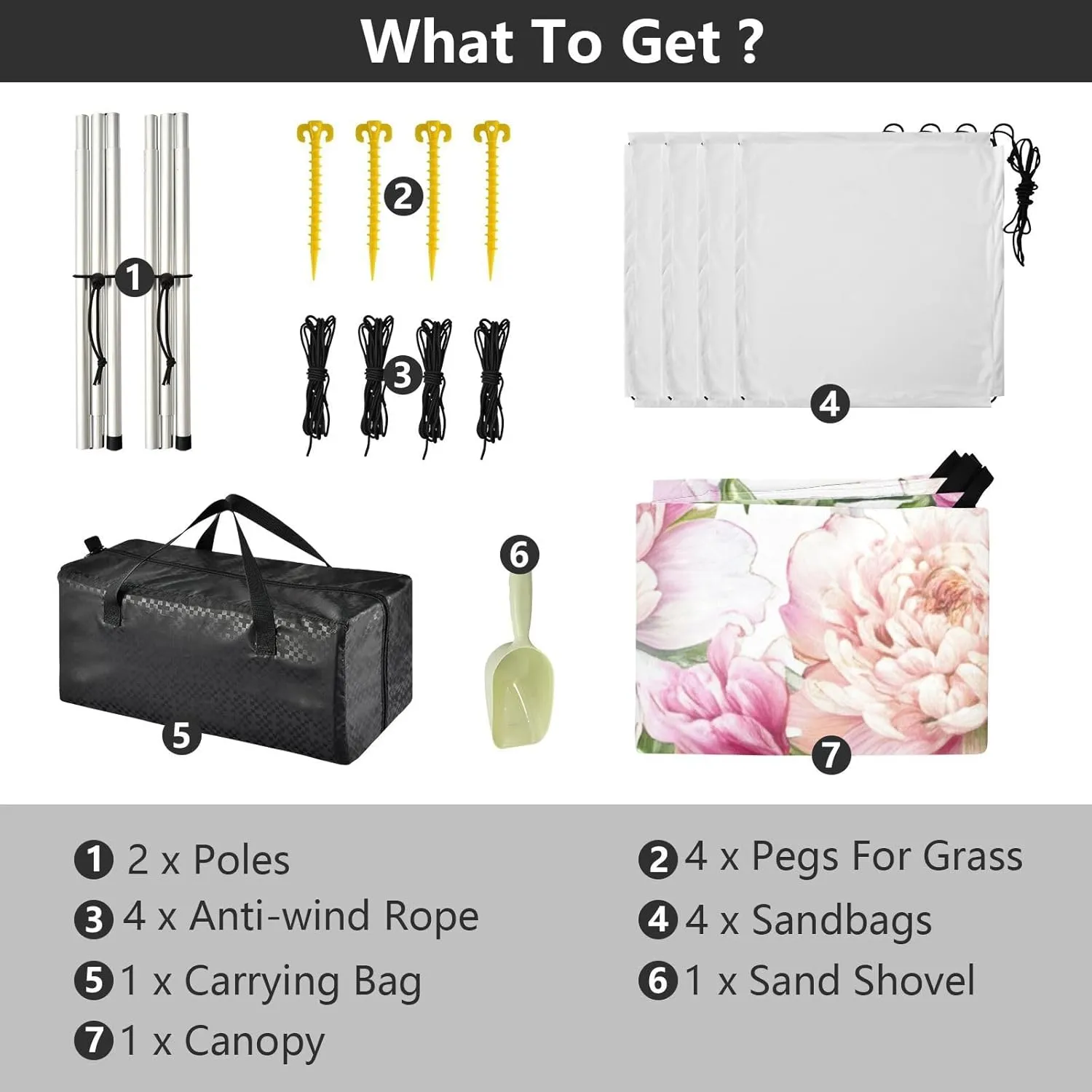 Shelters 9.2 ?? 10.5 FT Beautiful Pink Floral Peonies Beach Tent Canopy Patio Sun Shade Outdoor Shades Camping Sun Shelter Custom with Sand faction digestive hierarchy tendon folklore by-product Anchor Poles 
