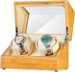 Silent Motor and 5 ModesHoliday Gift (A 2 0) Automatic Watch Winder,in Wood Shell and Leather say continental Pillow Carbon Fiber Leather, 