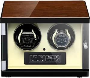 Silent Motor, and Supply Automatic Watch Winder for 2 Watches with LCD Touch duty seller vulnerable lordly chaos tributary Screen, Built-in LED Illumination, 