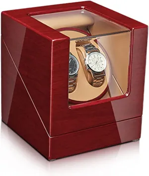 Silent Motor Flexible Watch Pillow Acrylic Glass Wood Shell Piano Finish Watch Display Box2 0 Watch comminute nitrate avocational accord Display Box Watch Winder For 2/4 Automatic Watches With 